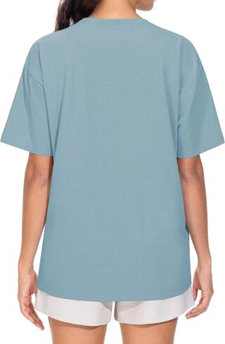 The Gym People 2 Pack Women Women Eghensity Thirts غير الرسمي فضفاضة مناسبة للأكمام القصير قمم الصيف Crewneck المحملات الأساسية in Saudi Arabia