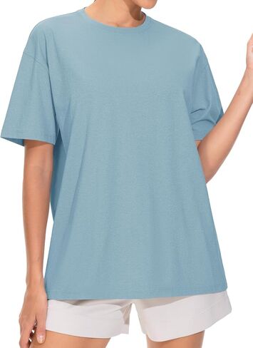 The Gym People 2 Pack Women Women Eghensity Thirts غير الرسمي فضفاضة مناسبة للأكمام القصير قمم الصيف Crewneck المحملات الأساسية in Saudi Arabia
