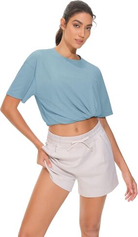 The Gym People 2 Pack Women Women Eghensity Thirts غير الرسمي فضفاضة مناسبة للأكمام القصير قمم الصيف Crewneck المحملات الأساسية in Saudi Arabia