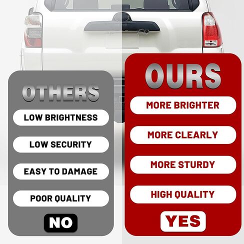 HECASA Pair Tail Light Compatible with 2006-2009 Toyota 4Runner Replacement for TO2801172 TO2800172 8155135320 8156135280 Rear Tail Brake Light Lamp Red Lens+Clear Lens Driver&Passenger Side in Saudi Arabia