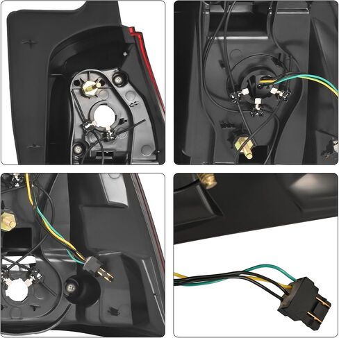 HECASA Pair Tail Light Compatible with 2006-2009 Toyota 4Runner Replacement for TO2801172 TO2800172 8155135320 8156135280 Rear Tail Brake Light Lamp Red Lens+Clear Lens Driver&Passenger Side in Saudi Arabia