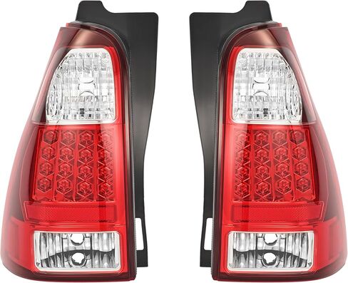 HECASA Pair Tail Light Compatible with 2006-2009 Toyota 4Runner Replacement for TO2801172 TO2800172 8155135320 8156135280 Rear Tail Brake Light Lamp Red Lens+Clear Lens Driver&Passenger Side in Saudi Arabia