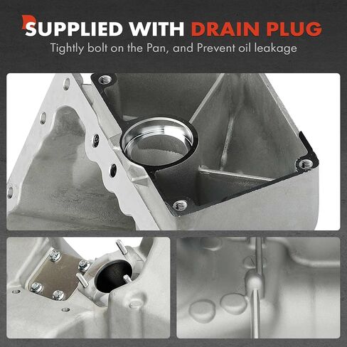 A-Premium Engine Oil Pan Sump مع قابس التصريف متوافق مع BMW 320i XDrive 2013-2018 ، 328i GT XDrive 2014-2016 ، 328i Xdrive ، X3 ، 428i Xdrive ، 428i Xdrive Gran Coupe ، 228i Xdrive ، X4 ، 2.0L ، in Saudi Arabia