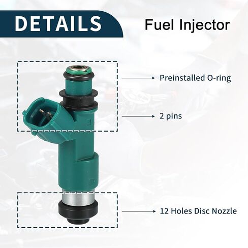 Fuel Injector for Suzuki SX4 Flow Matched No.15710-65J00 | Fuel Injection Nozzle Green 4 Pcs in Saudi Arabia