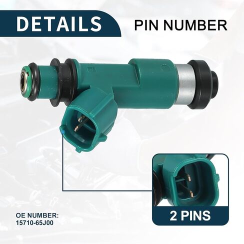 Fuel Injector for Suzuki SX4 Flow Matched No.15710-65J00 | Fuel Injection Nozzle Green 4 Pcs in Saudi Arabia