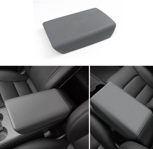 Center Control Armrest Cover for 2016-2023 Model 3 and 2020-2024 Model Y, Tesla Arm Rest Cover, Not Fit Model 3 2024 Refresh Highland, Made of TPE Material (Model 3/Y Gray) in Saudi Arabia