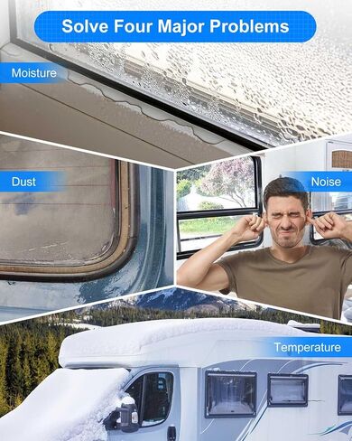 RV Window Seal 0.5 X 0.275 Inch Upgrade Weather Stripping Window Seal Rubber Stationary Glass Edge Seal, Car RV Window Seal Trim Locking Gasket Insulation Temperature Noise for Boat Truck Camper, 30FT in Saudi Arabia