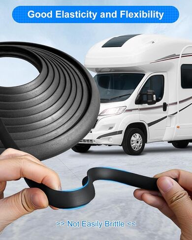 RV Window Seal 0.5 X 0.275 Inch Upgrade Weather Stripping Window Seal Rubber Stationary Glass Edge Seal, Car RV Window Seal Trim Locking Gasket Insulation Temperature Noise for Boat Truck Camper, 30FT in Saudi Arabia