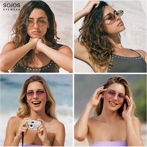 SOJOS Trendy Small Oval Polarized Sunglasses for Women Men, Chic Y2K Fun Sunnies SJ1251 in Saudi Arabia