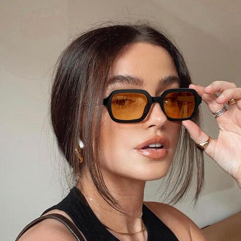 SODQW Trendy Square Sunglasses for Women 2025, 90s Vintage Designer Ladies Shades Fashion Sun Glasses in Kuwait