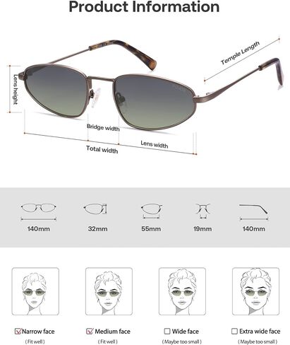 SOJOS Trendy Small Oval Polarized Sunglasses for Women Men, Chic Y2K Fun Sunnies SJ1251 in Saudi Arabia
