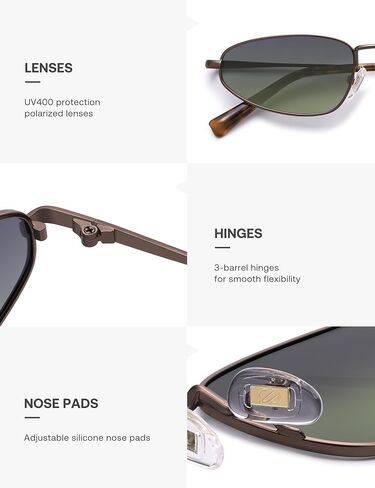 SOJOS Trendy Small Oval Polarized Sunglasses for Women Men, Chic Y2K Fun Sunnies SJ1251 in Saudi Arabia
