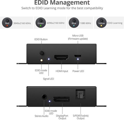 SIIG HDMI 2.0 to DisplayPort 1.2 4K@60Hz Converter Adapter, HDCP 2.2, Stereo Audio, USB-Powered, Not Compatible with Apple Studio Display (CB-H21811-S1) in Kuwait