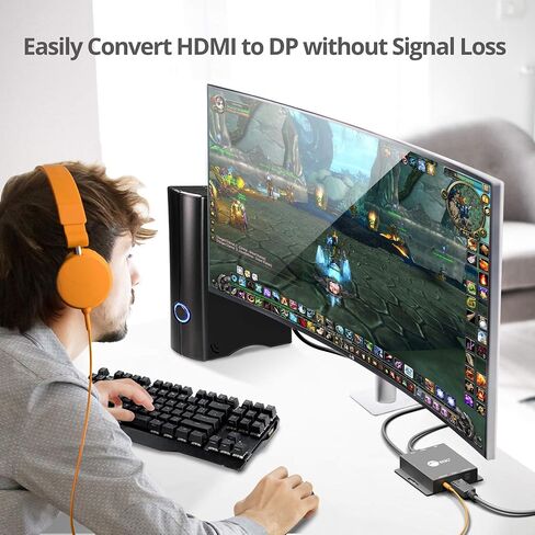 SIIG HDMI 2.0 to DisplayPort 1.2 4K@60Hz Converter Adapter, HDCP 2.2, Stereo Audio, USB-Powered, Not Compatible with Apple Studio Display (CB-H21811-S1) in Kuwait