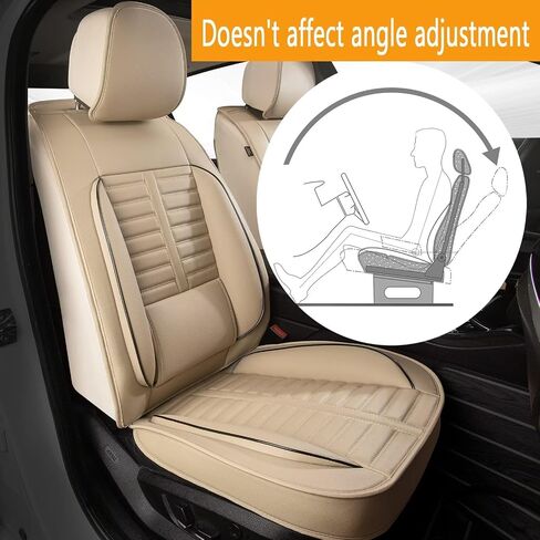 Car Seat Covers Fit for Ford Explorer 2004-2023 2024 2025 Front Set Luxury Leather Seat Cushion Waterproof Automotive Seat Protectors(2 Seat,Black&Grey) in Saudi Arabia