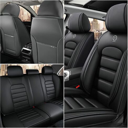 Car Seat Covers for RAM 1500 Classic 2019-2025,Waterproof Soft Breathable PU Leather Seat Cover with Storage Pockets(Classic Black,Full Set) in Saudi Arabia