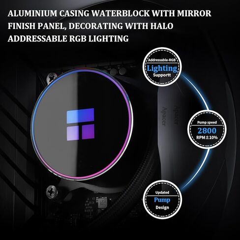 Frozen Magic 360 White ARGB V2 Liquid CPU Cooler, AIO Pump Head Speed up to 2800RPM, TL-C12W-S V2 PWM Fans,for AMD/AM4/AM5, Intel LGA1150/1151/1200/2011/1700, Computer CPU Liquid Cooler in Kuwait