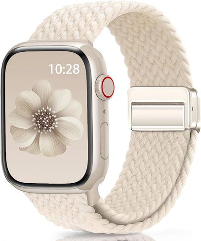 Braided Stretchy Loop Compatible with Apple Watch Band for Women Men 38mm 40mm 41mm 42mm 44mm 45mm 49mm - Sport Nylon Elastic Strap for iWatch Series Ultra SE 10 9 8 7 6 5 4 3 2 1 in Kuwait