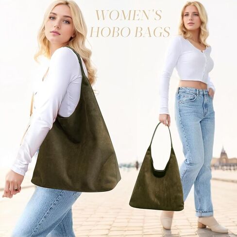 Suede Tote Bag for Women Hobo Bags Large Capacity Top Handle Bag Shoulder Bag,Premium Faux Suede Material in Kuwait