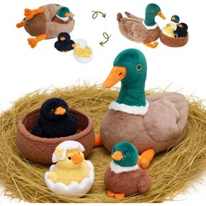 ouozzz panda محشو بالحيوانات مع 3 أطفال داخل باندا بير ألعاب أفخم مع حقيبة تبادل لاطلاق النار من الخيزران 19 بوصة in Kuwait