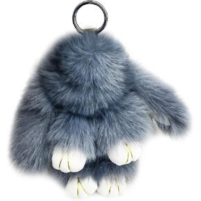 Bunny Keychain Soft Cute Faux Fur Rabbit Fur Keyring Car Handbag Pom Pom Pendant in Saudi Arabia
