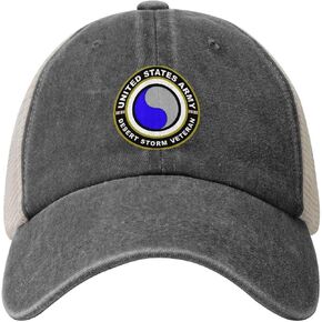 Us Army 29th Infantry Division Desert Storm Veteran Adjustable Cowboy Mesh Baseball Cap Unisex Outdoor Trucker Hat7 in Saudi Arabia