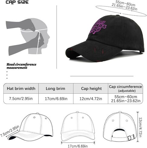 Happy Women's Day Hats for Men Washed Distressed Baseball Cap Stylish Washed Workout Hat Breathable in Saudi Arabia