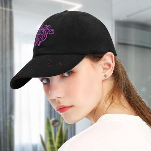 Happy Women's Day Hats for Men Washed Distressed Baseball Cap Stylish Washed Workout Hat Breathable in Saudi Arabia