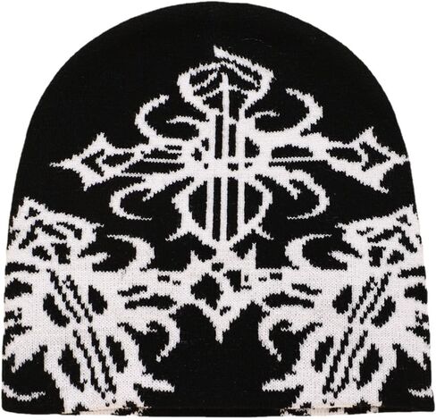 2023 جديد y2k beanie skull متماسكة قبعة قبعة القوطية قبعة الشتاء y2k الملحقات القمامة قبعة الهيب هوب قبعة in Kuwait