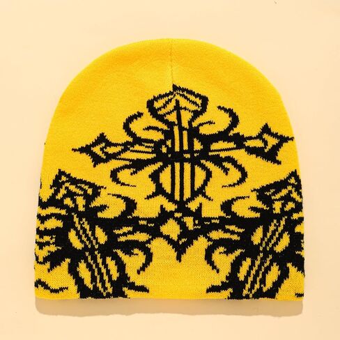 2023 جديد y2k beanie skull متماسكة قبعة قبعة القوطية قبعة الشتاء y2k الملحقات القمامة قبعة الهيب هوب قبعة in Kuwait