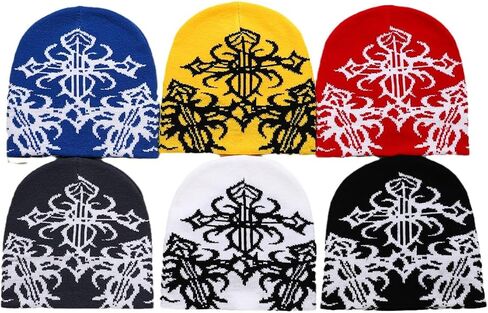 2023 جديد y2k beanie skull متماسكة قبعة قبعة القوطية قبعة الشتاء y2k الملحقات القمامة قبعة الهيب هوب قبعة in Kuwait