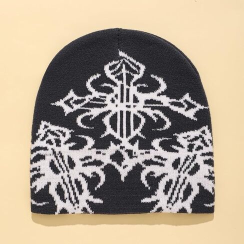 2023 جديد y2k beanie skull متماسكة قبعة قبعة القوطية قبعة الشتاء y2k الملحقات القمامة قبعة الهيب هوب قبعة in Kuwait