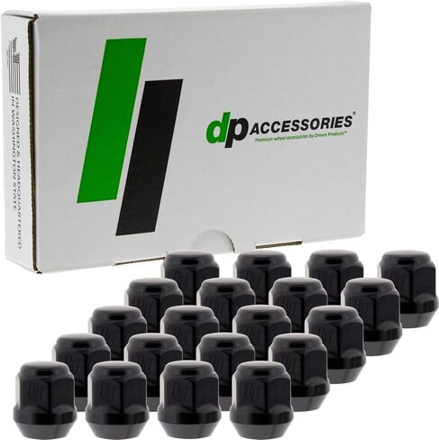 DPAccessories Lug Nuts Compatible with 1993-2001 Subaru Impreza | Black OEM Style | Factory Aluminum Wheels Only | Set of 20 Wheel Nuts | DSUIMP01F-BK/1 in Kuwait