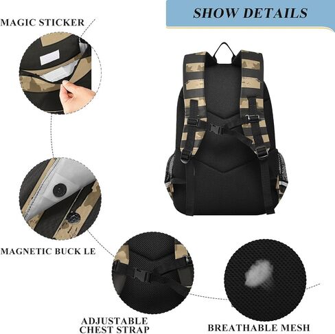 ALAZA Different Dog Breeds Animal Laptop Backpack Purse for Women Men Travel Bag Casual Daypack with Compartment & Multiple Pockets in Saudi Arabia