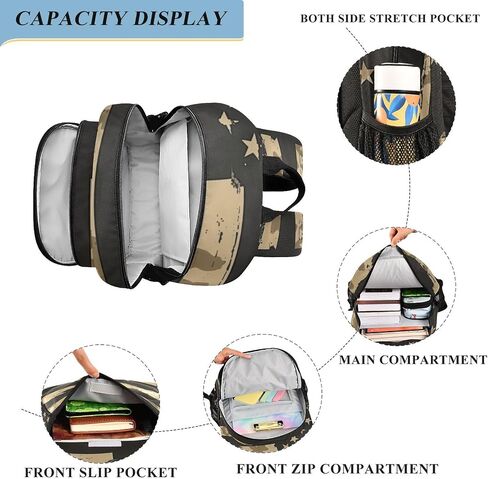 ALAZA Different Dog Breeds Animal Laptop Backpack Purse for Women Men Travel Bag Casual Daypack with Compartment & Multiple Pockets in Saudi Arabia