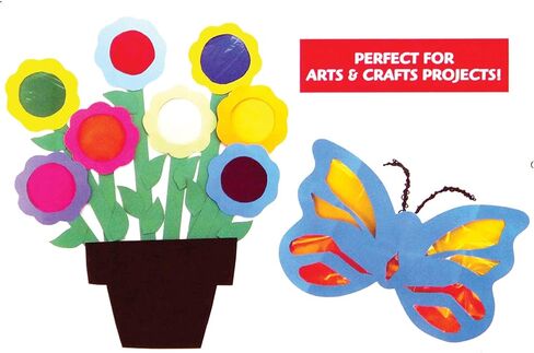 Hygloss Products-78548 Cello Sheets - Great for Arts, Crafts, DIY Projects, Classroom Activities, Gift Wrapping And More, 8.5 by 11 Inches, 8 Colors (6 Each) 48 Pack in Saudi Arabia