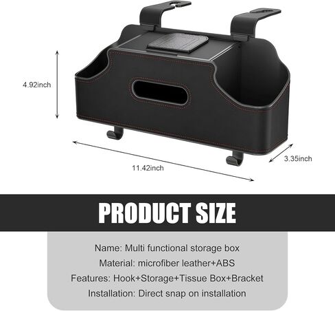 1 PC Backseat Organizer مع حامل ثنائي الكأس ، وصندوق معلق للأنسجة متعددة الوظائف وخطوطان ، وملحقات تخزين على الطريق الخلفية ، و Universal لمعظم السيارات والشاحنات وسيارات الدفع الرباعي (أسود) in Kuwait