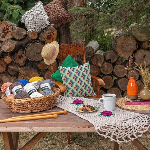 YarnArt Macrame Braided 5MM - YarnArt Macrame Braided Pastel and Vivid Colors 5MM Soft Cotton Content to Design Wall Hangings, Table Runners, Cushion Covers, Rugs and Accessories (758) in Kuwait