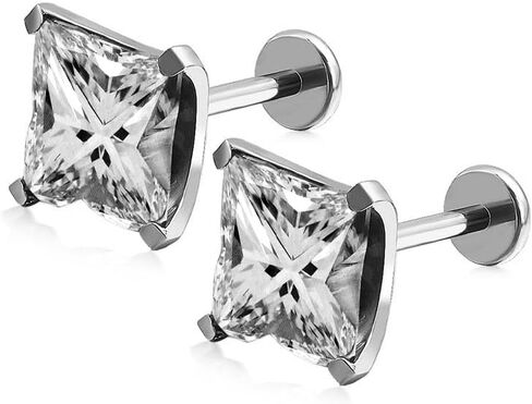 WIC F136 Titanium Alloy Moissanite Earrings Monogram Polaris Cut D Color VVS1 in Kuwait