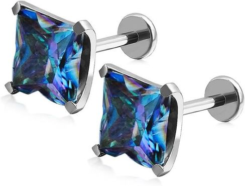 WIC F136 Titanium Alloy Moissanite Earrings Monogram Polaris Cut D Color VVS1 in Kuwait