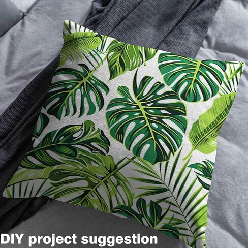 نسيج طباعة أوراق النخيل Feelyou بواسطة الفناء ، نسيج تنجيد طيور فلامنغو الاستوائية للكراسي أريكة أريكة ، موضوع طبيعة نباتية مقاومة للماء ، 1 فناء ، وردي أخضر in Kuwait