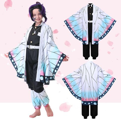 الأزياء Cosplay Costume Kimono مجموعة كاملة من الفتيات الفتيات رداء الأزياء مجموعة هالوين كايمونو الزي cosplay مع شعر مستعار in Saudi Arabia