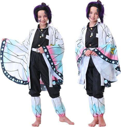 الأزياء Cosplay Costume Kimono مجموعة كاملة من الفتيات الفتيات رداء الأزياء مجموعة هالوين كايمونو الزي cosplay مع شعر مستعار in Saudi Arabia