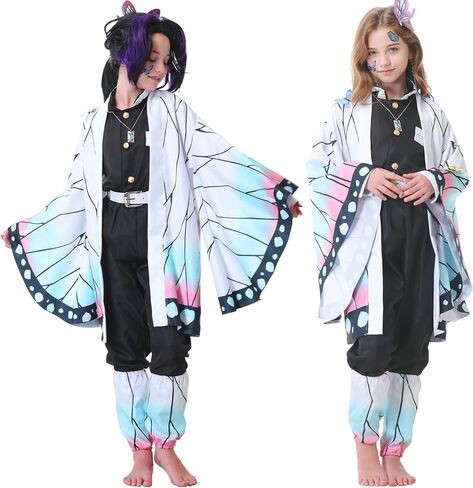 الأزياء Cosplay Costume Kimono مجموعة كاملة من الفتيات الفتيات رداء الأزياء مجموعة هالوين كايمونو الزي cosplay مع شعر مستعار in Saudi Arabia