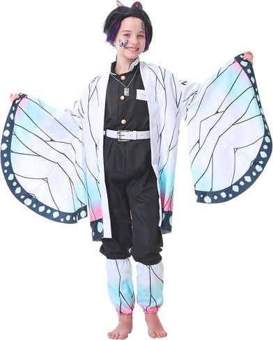 الأزياء Cosplay Costume Kimono مجموعة كاملة من الفتيات الفتيات رداء الأزياء مجموعة هالوين كايمونو الزي cosplay مع شعر مستعار in Saudi Arabia