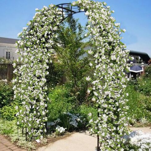 Artificial Bougainvillea Flowers Garland Purple Silk Bougainvillea Vines UV Resistant Realistic Faux Hanging Flowers Plants for Outdoor Outside Summer Decoration Porch Patio Balcony Yard Wall in Kuwait