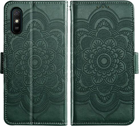Asuwish Compatible with Xiaomi Redmi 9A Redme 9i Wallet Case and Tempered Glass Screen Protector Leather Flip Cover Credit Card Holder Stand Cell Phone Cases for Redmi9A A9 Redmi9i i9 Women Men Gray in Saudi Arabia