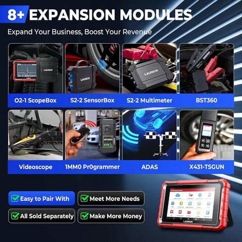 LAUNCH CRP919X Lite Bidirectional Scan Tool, 2025 New FCA SGW AutoAuth, 32 Reset Services, All System Diagnostic Scanner, Injector Coding, Auto VIN OBD2 Scanner Diagnostic Tool with 2-Year Updates in Saudi Arabia