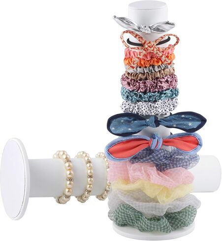 Bocar Velvet Vertical Tower Jewelry Bracelet Display Stand Bangle T-Bar Display Holder (CTZ-linen-2) in Saudi Arabia