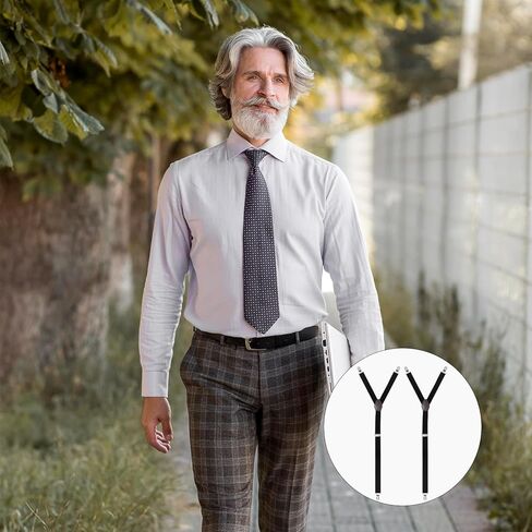 y-style shirt stay for men ، 1 زوج من القميص يبقى مرنًا قابلاً للتعديل القمصان القابلة للتعديل. in Saudi Arabia